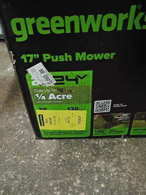 #ad Greenworks 24V 13quot; Cordless Lawn Mower Brushless w 4Ah Battery and 2A Charger $150.00