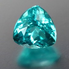 1.05 ct Trillion Cut 6 x 6 mm Brazil Unheated Paraiba Blue Apatite Gemstone