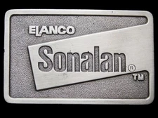 IH07153 VINTAGE 1970s ******ELANCO SONALAN****** PEWTER BUCKLE