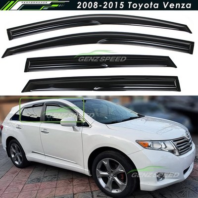 For 2008-2016 Toyota Venza JDM Mugen Style Window Visors Rain Guards Deflectors