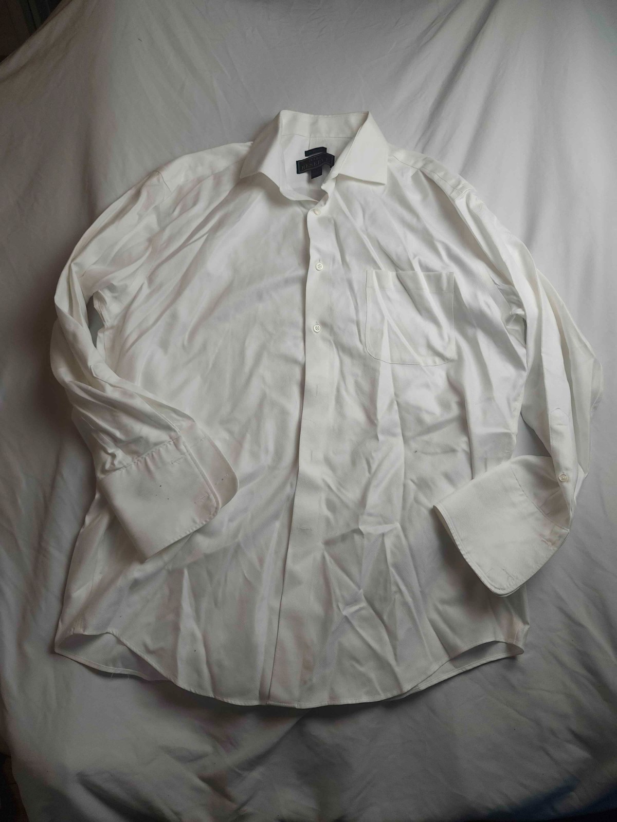 Jos. A. Bank Reserve Dress Shirt Mens Size 16.5-33 White No Wrinkles Button Up