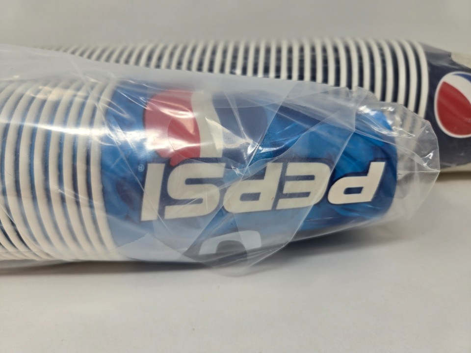 LOT of 100+ Vintage PEPSI COLA 12 oz SOLO Wax Paper Cups (Open Packs ...