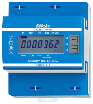 Eltako DSZ15D-3x80A Drehstromzähler, 3x80A, MID geeicht (28380015)
