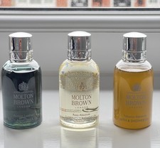 Molton Brown set of 3 Bath & Shower Gel x 2 (50ml), Sumptuous Bathing Oil (45ml)