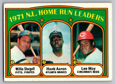1972 TOPPS #89 WILLIE STARGELL/HANK AARON/LEE MAY