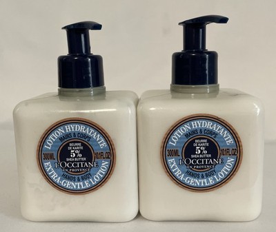 (2) L'Occitane 5% Shea  Hand Body Lotion 300ml/10.1oz
