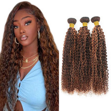 Aikebi Bundles Human Hair 14 16 18 Inch Jerry Curly Wave P4/30 Human Hair