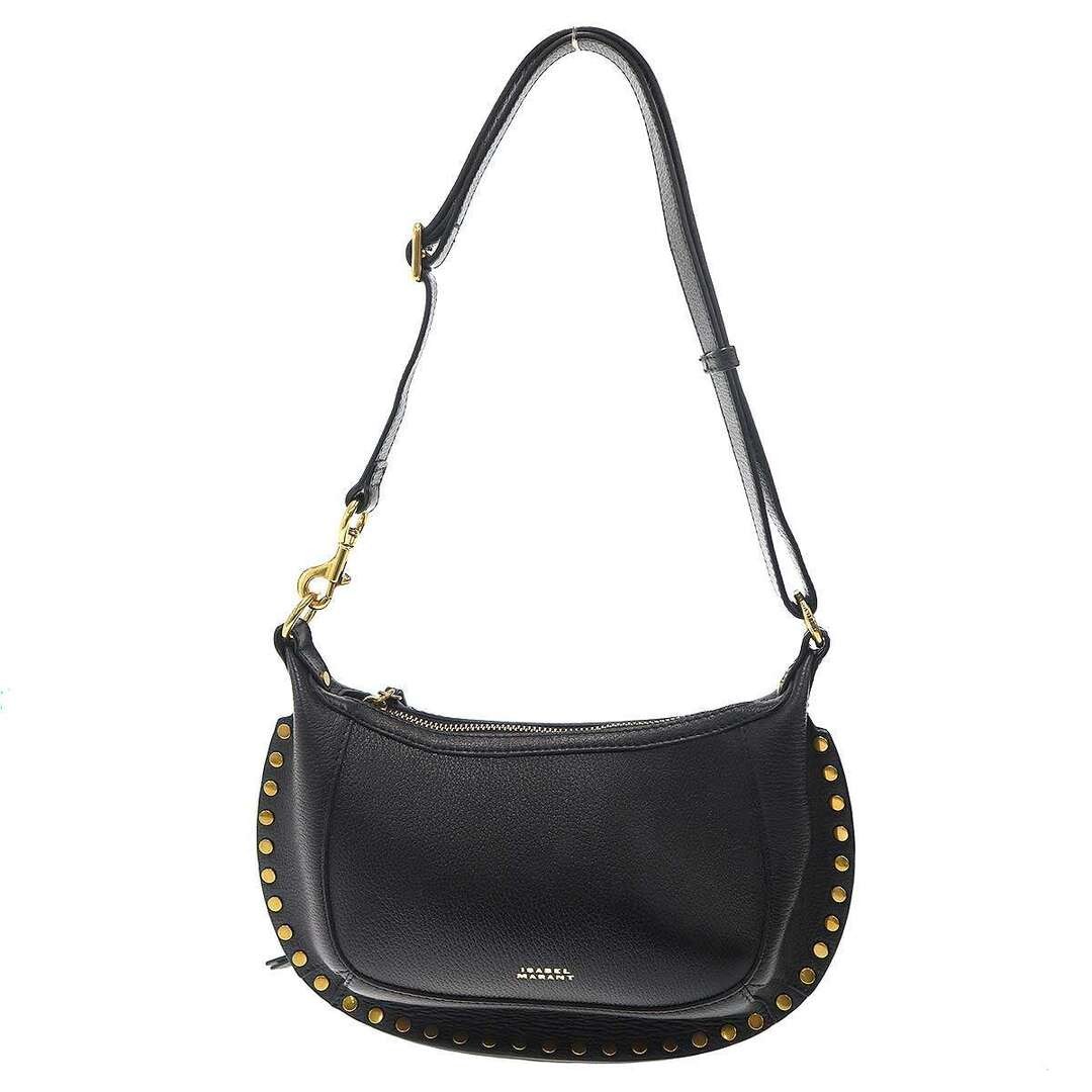ISABEL MARANT OSKAN MOON Leather Shoulder Bag Black Used MESC-0