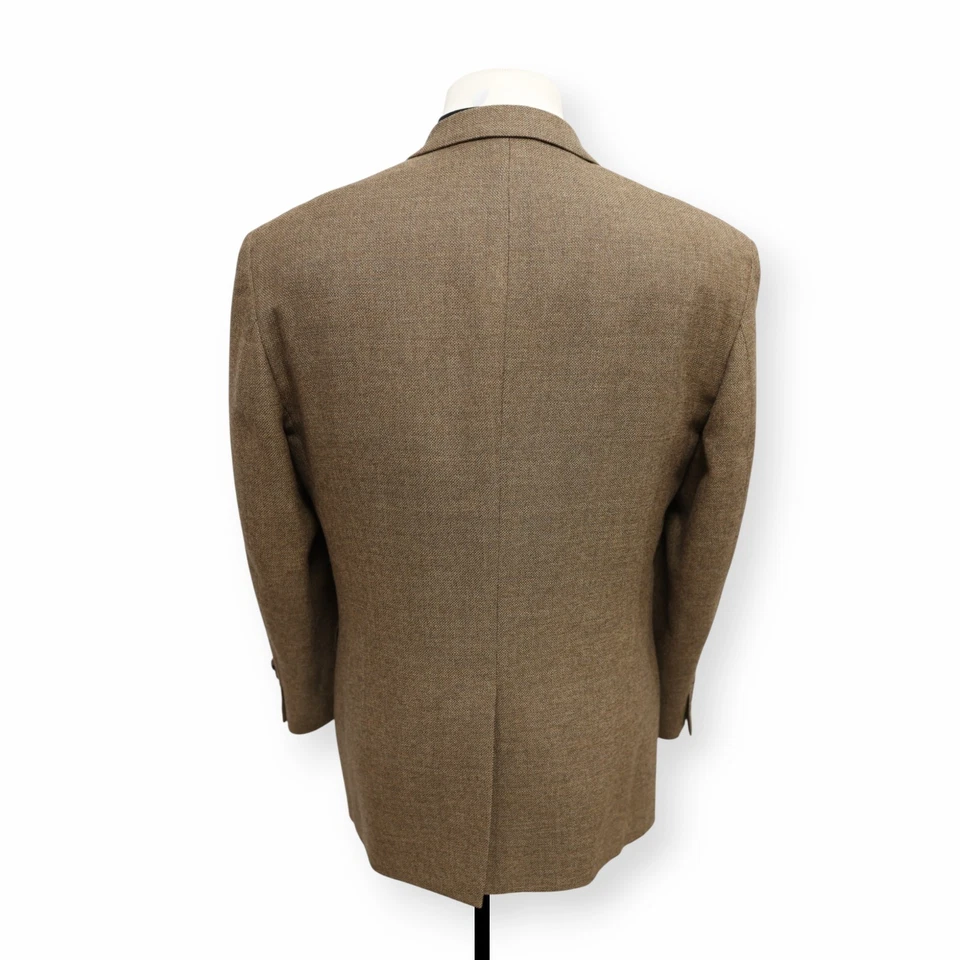 JOS A BANK mens solid brown 100% WOOL sport coat suit jacket blazer 42 S - Image 4 of 4