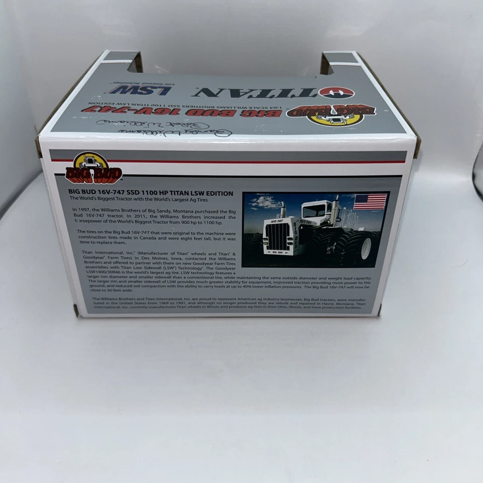First Gear 1/64 Big Bud 16V-747 Stock# 60-1792 signed by the Williams Bros *RARE - Image 3 of 4