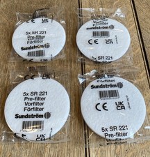4 x packs of 5 Sundstrom SR221 Pre-Filters for SR500 SR200 SR100 SR700 NEW