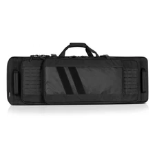 Double Rifle Case 36x13 Obsidian Black Smart Design for 2 Rifles and 4 Pistols