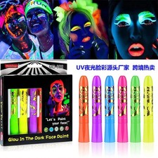 6PCS UV Face Paint Pen Body Paint Glow in the Dark Makeup Supplies for Party