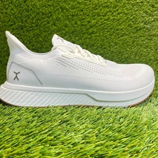Scarpe da ginnastica Flux Adapt Runner White Gum da uomo taglia 11,5 sportive da passeggio in maglia