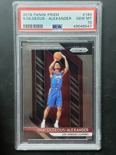 🔥 2018 PANINI PRIZM SHAI GILGEOUS-ALEXANDER #184 ROOKIE RC GEM MINT PSA 10 🔥
