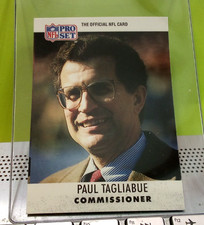 1990 PRO SET PAUL TAGLIABUE WHITE VARIATION ERROR/ANDRE RISON ERROR BACK