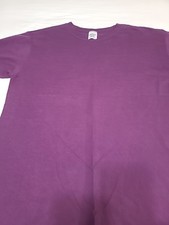 BRIAZZI Women's Short Sleeve T-Shirt; PURPLE; Size L/XL; MADE IN USA