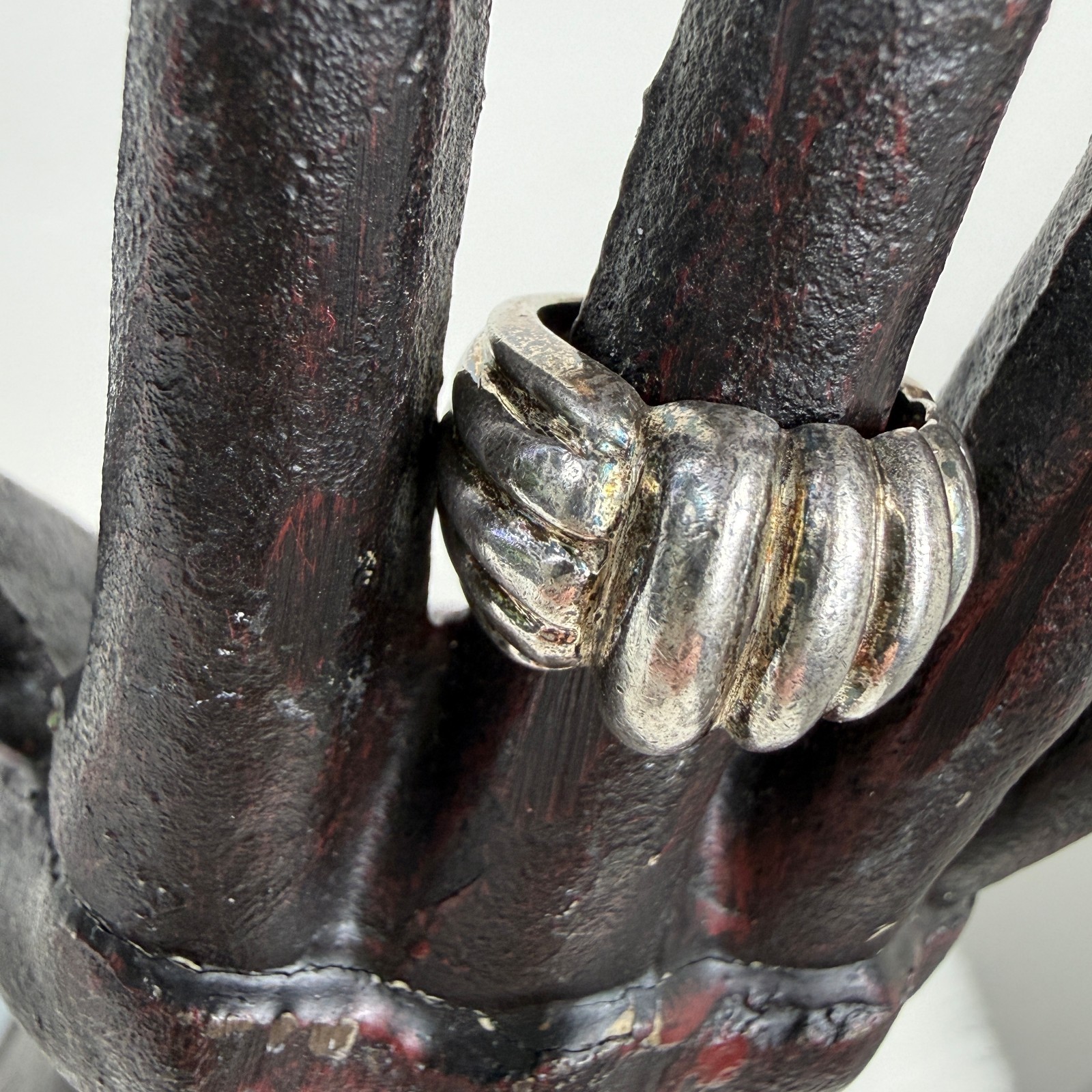 Sterling Silver Chunky Statement Ring Size 6 925 … - image 2