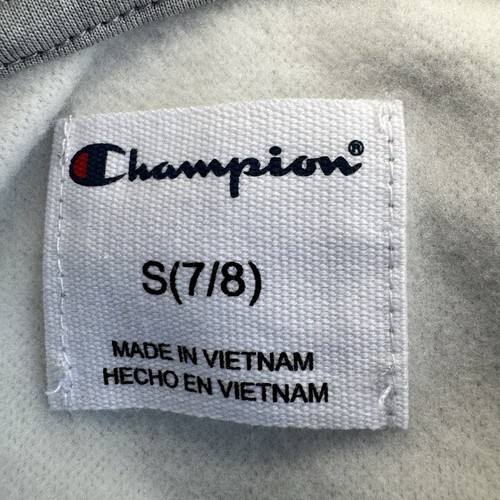 Champion Hooded Sweatshirt Boys Hoodie Size Small (7/8) Gray and Black - Picture 3 of 4