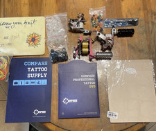 Lot Of Misc Tattoo Guns Accessories Practice Skin Untested For Parts
