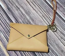 Dress Up Envelope Wallet Wristlet Key Case Vachetta Leather  Flaw