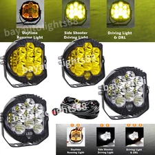 2X 5"/7'' LED Work Light Bar Amber Pods DRL Offroad Driving Truck ATV Fog Lamp