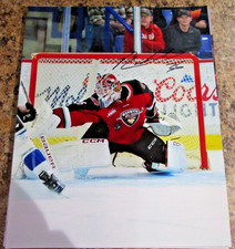 BURKE HOOD DUAL SIGNED 8X10 MATTE PHOTO VANCOUVER GIANTS NEW YORK ISLANDERS (E)