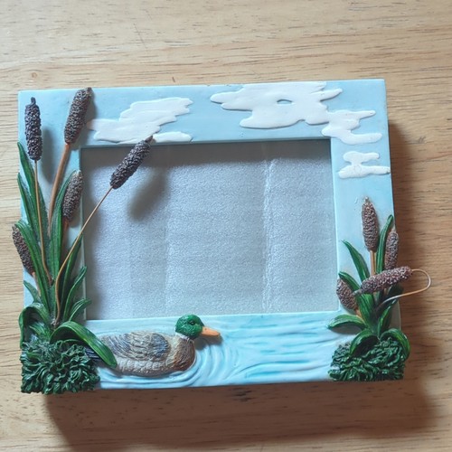 Duck, Cattails, Pond, Photo Frame