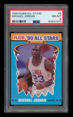 1990-91 Fleer All-Stars: # 5 Michael Jordan PSA 8 NM-MT