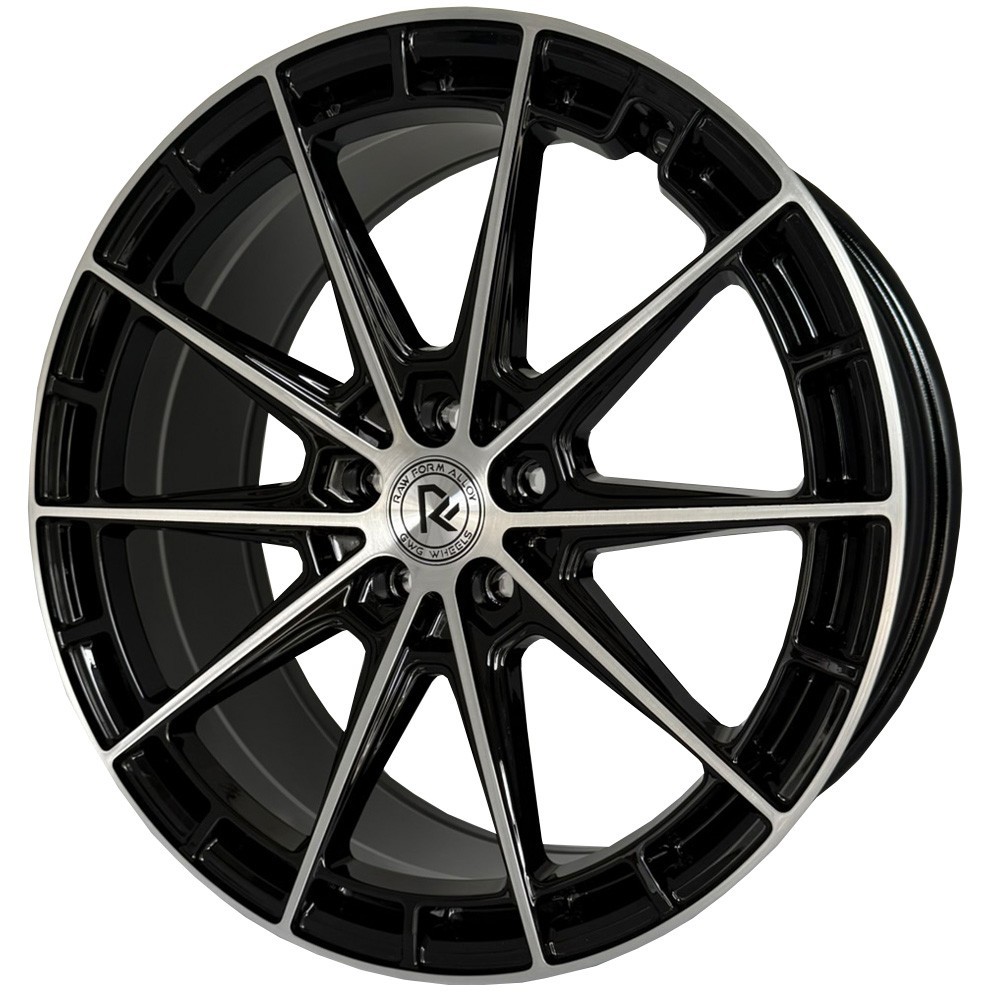 RF8 20 inch STAGGERED Black Rims fits AUDI R8 2008 - 2018