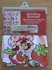 Strawberry Shortcake 13 Piece Shower Curtain Set Metal Hooks