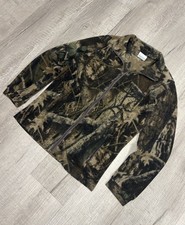 Columbia Camouflage Full Zip Fleece Jacket Stand-Up Collar Youth Size L