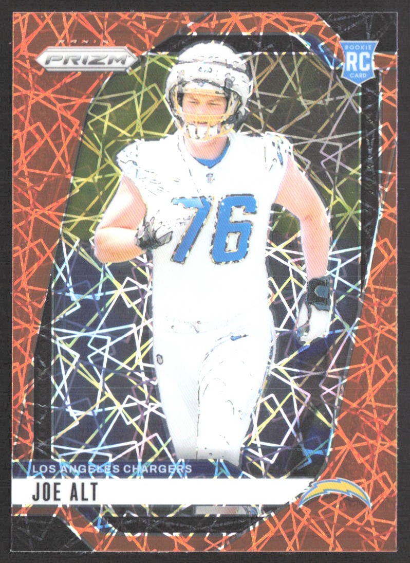 Joe Alt 2024 Panini Prizm Orange Lazer #353 RC Los Angeles Chargers