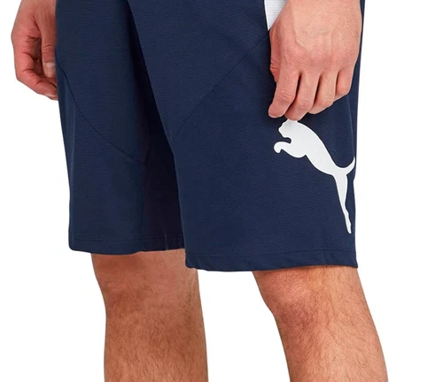 Puma Men's 10 Training Cat Shorts Blue Size Medium - Picture 3 of 3