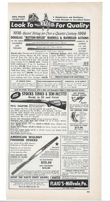 1966 Flaig's - Millvale (Pittsburgh) PA - Sporting Goods Gun Supply Vintage Ad
