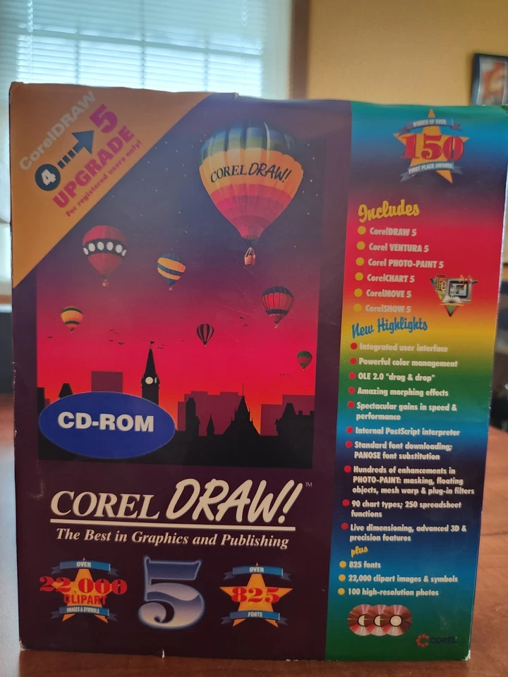 Vintage Corel Draw 5.0 PC 4 Instruction Books Set & Box - No Discs - Image 2 of 3