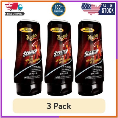 Meguiars ScratchX Car Scratch Remover 3 Pack 7oz Each Paint Restorer Kit