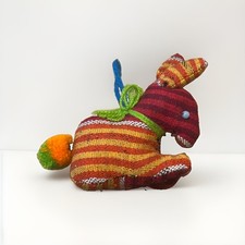 Guatemalan Hand Woven Cotton Donkey Burro Folk Art Colorful 4” long vintage
