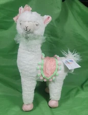 17" Tall Odellette Decorative Alpaca - Cute Soft Fluffy Pink Standing Bean Hoofs