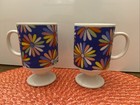 Set Of 2 Vintage Japanese Flower Mugs — photo 1