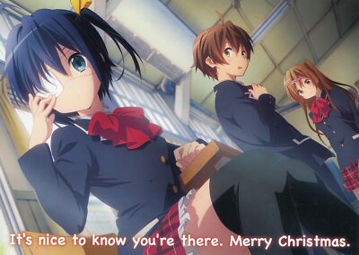 big postcard promo Chuunibyou demo Koi ga Shitai anime Takanashi Rikka