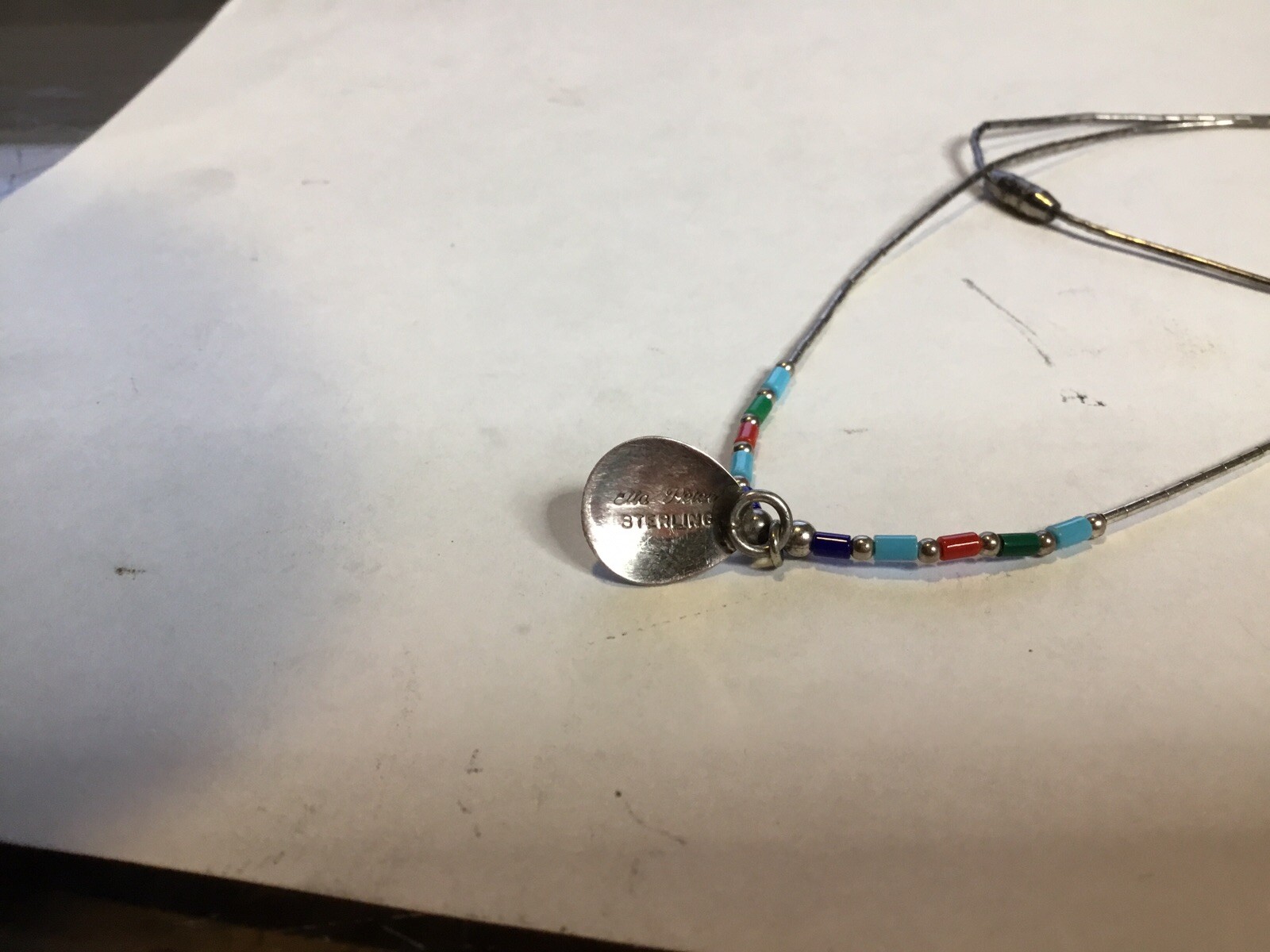 Sterling Silver Signed Ella Peter Native American… - image 3