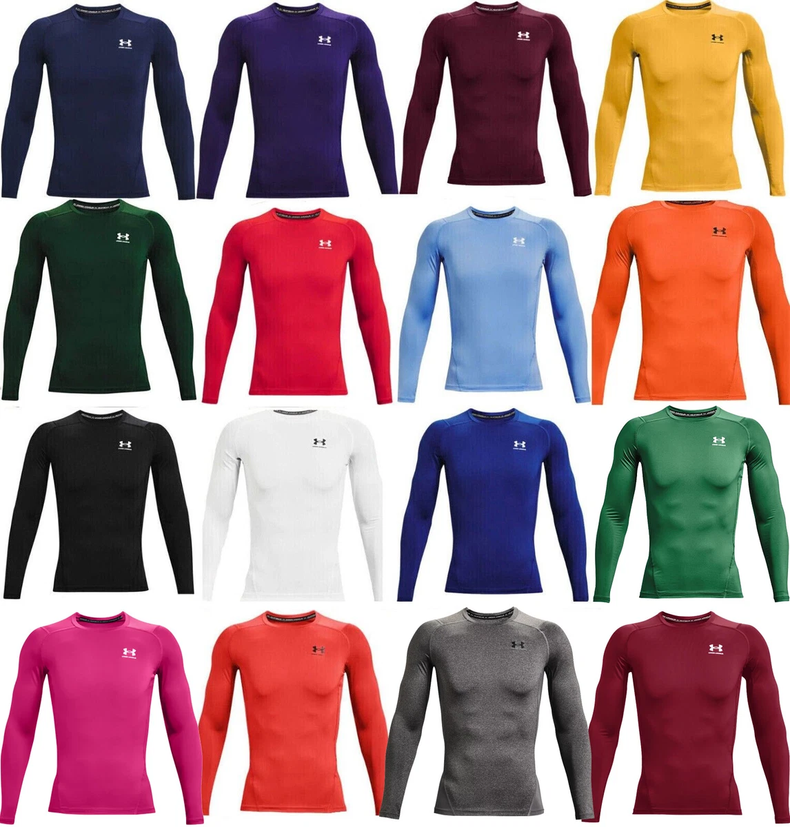 Under Armour Men's HeatGear Long Sleeve Compression Shirt-1361524-FREE  SHIPPING