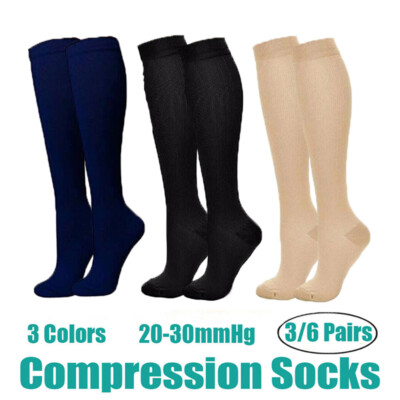Compression Socks 20-30 mmHg Men Women Support Stockings Medical Edema Varicose