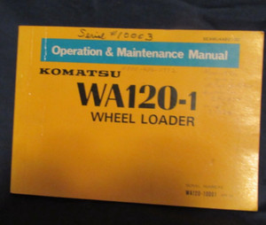 Vtg Komatsu WA120-1 Wheel Loader Operation Manual  heavy equipment