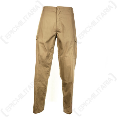 US Ripstop BDU Field Cotton Hiking Camping Paintball Trousers Bottoms - Coyote