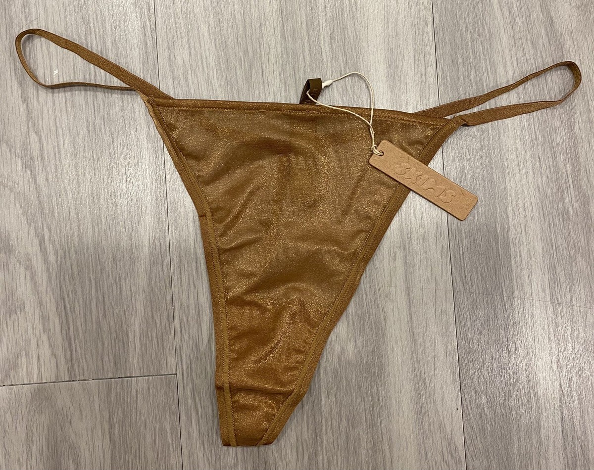 Kim Kardashian Skims Chai Fits Everybody Micro Thong, Size 4X NWT
