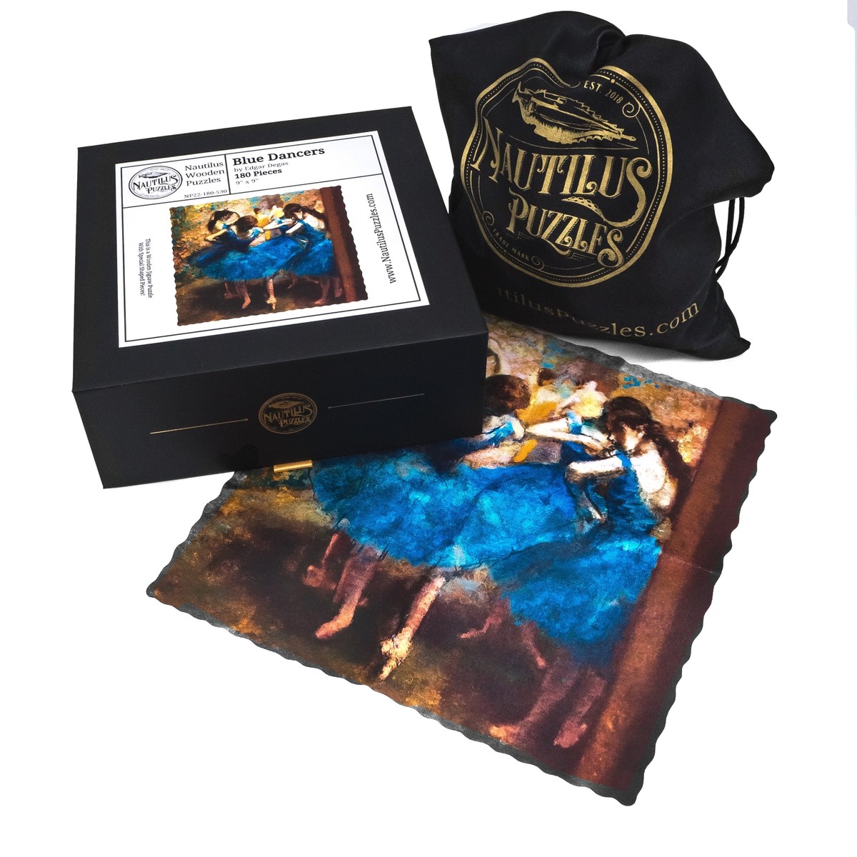 Blue Dancers by Edgar Degas (180 Piece Wooden Jigsaw Puzzle Blue Dancers by Edgar Degas (180 Piece Wooden Jigsaw Puzzle