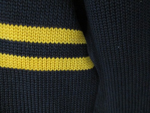 OCTONEK Vintage University of Michigan 40's Knit Cardigan Sweater Sz 36 Chest - Picture 6 of 6