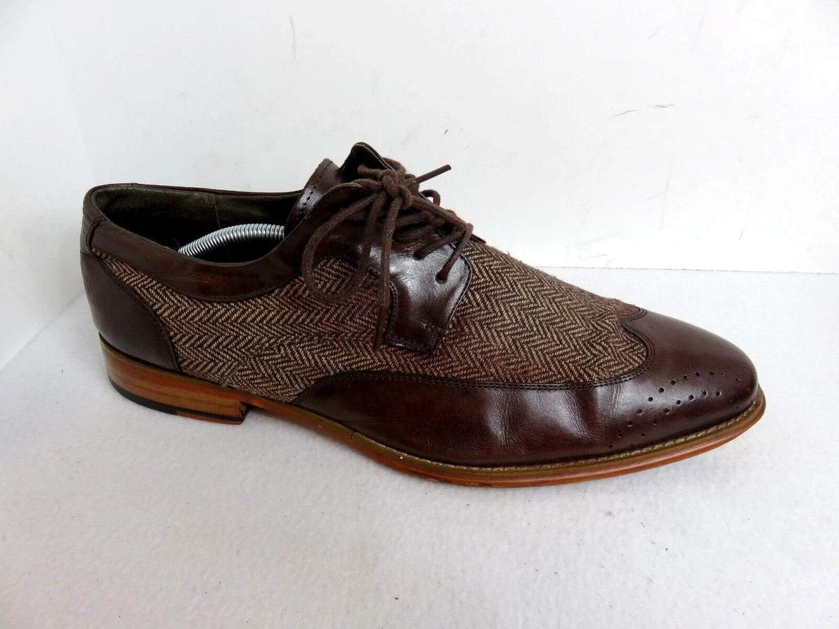 Trotter\'s Men\'s Size 7 Brown Herringbone‎ Oxford Loafers Trotters Lizzie Herringbone Oxford - Free Shipping | DSW main image 3